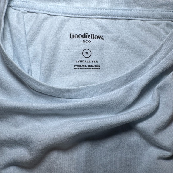 Goodfellow & Co. Men’s Comfort Wear T-Shirt Light Blue Crewneck Size XL - Picture 5 of 7